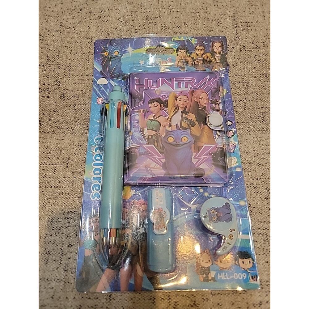 Kpop Demon Hunters 4 In 1 Stationary Set New Green Blue